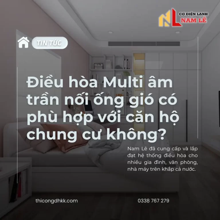 dieu hoa multi am tran noi ong gio